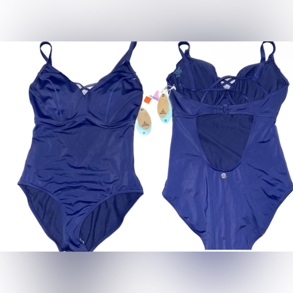 Prana Women's Blue One Piece Swimsuit